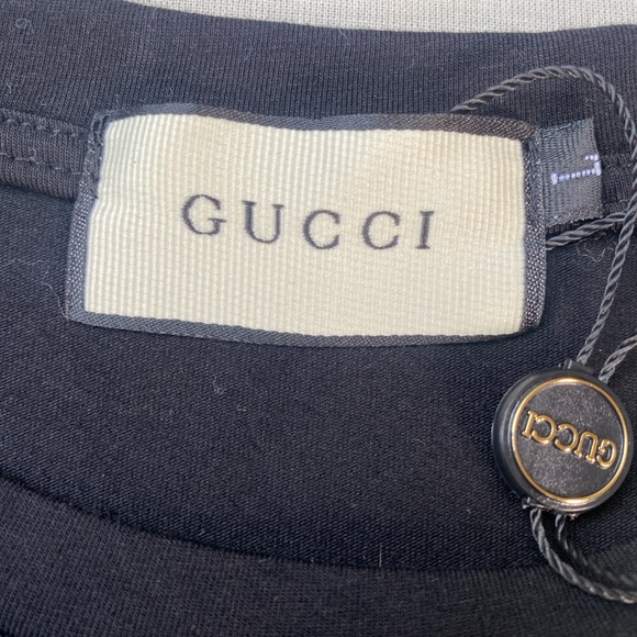 NWT Gucci 100% Cotton Short Sleeve T-shirt Made in Italy Size Large - Picture 2 of 12